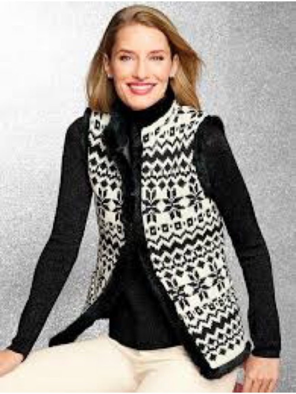 Talbots Fair Isle sweater vest NWT